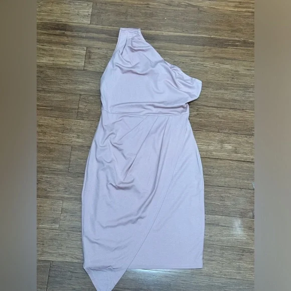 PRETTYGARDEN Women's Ruched Bodycon Pink Dress One Shoulder Sleeveless Small - Picture 7 of 8